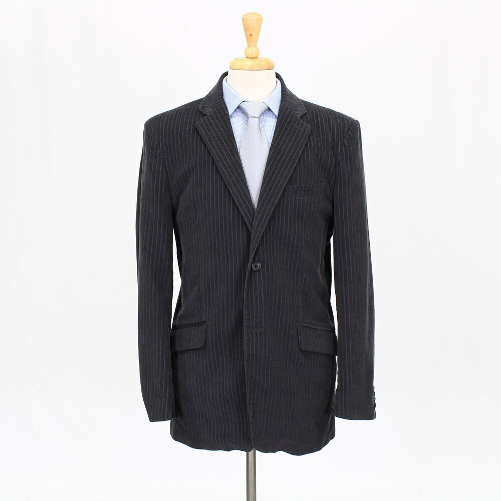 Banana Republic 44R Gray Striped 2-Button Sport Coat Blazer Jacket G121